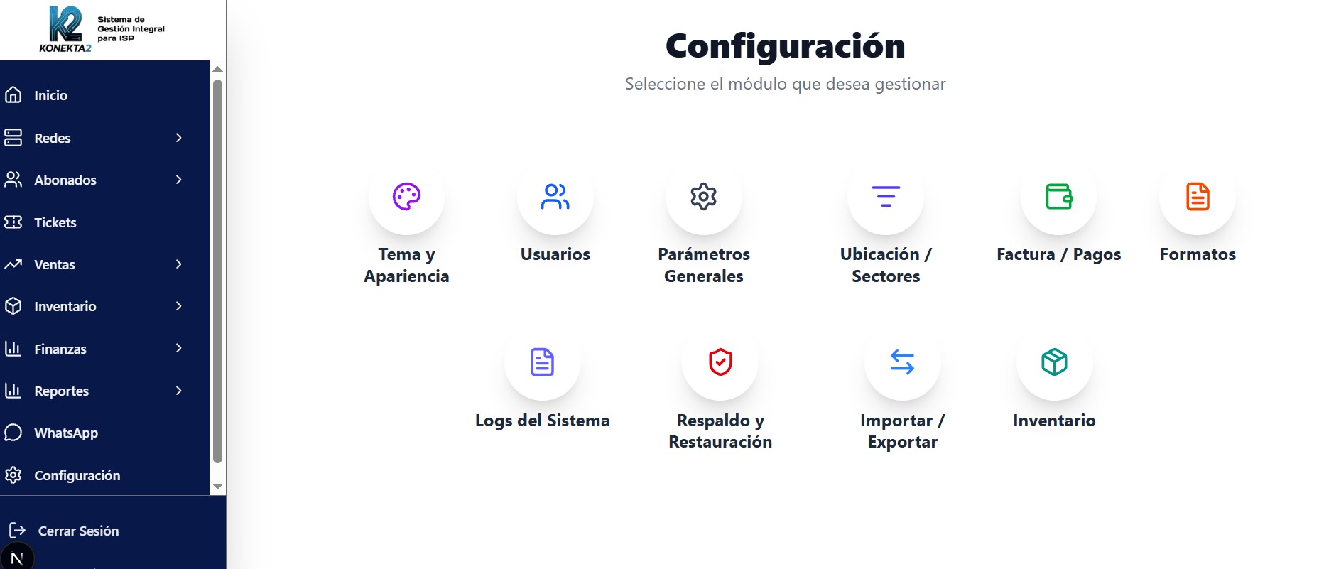 Configuración Konekta2
